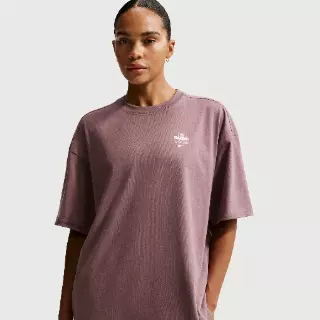 Nike Classic oversized T-shirt met korte mouwen voor dames - Paars