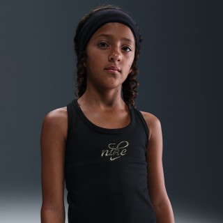 Nike Dri-FIT One tanktop voor meisjes - Zwart