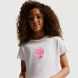 Nike kort T-shirt voor meisjes - Wit
