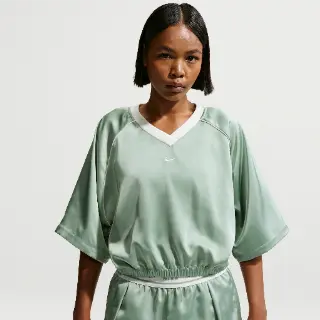 Nike oversized satijnen damestop - Groen