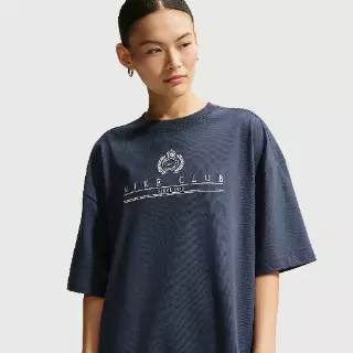 Nike oversized T-shirt met korte mouwen voor dames - Blauw