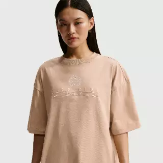 Nike oversized T-shirt met korte mouwen voor dames - Bruin