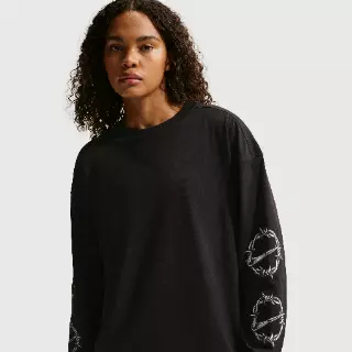 Nike oversized T-shirt met lange mouwen voor dames - Zwart