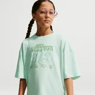 Nike oversized T-shirt voor kids - Groen