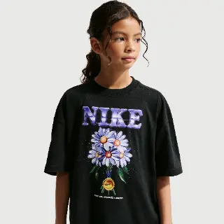 Nike oversized T-shirt voor meisjes - Zwart