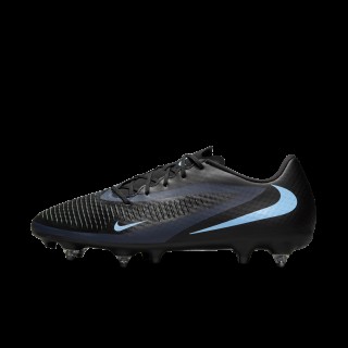 Nike Phantom 6 Low Academy voetbalschoenen (zachte ondergrond) - Zwart