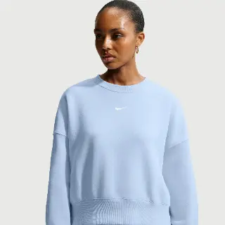 Nike Phoenix Fleece extra oversized sweatshirt met ronde hals voor dames - Blauw