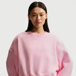 Nike Phoenix Fleece extra oversized sweatshirt met ronde hals voor dames - Roze