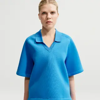 Nike Pregame Fleece ruimvallende damespolo - Blauw