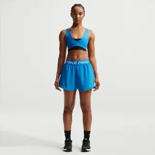 Nike Pro 2-in-1 damesshorts - Blauw