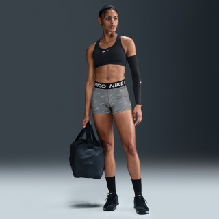 Nike Pro bikershorts met halfhoge taille en print voor dames (8 cm) - Zwart