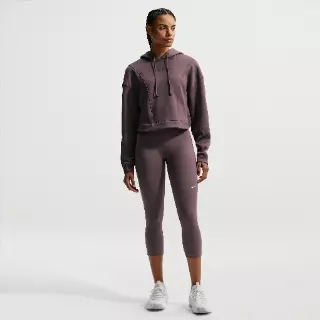 Nike Pro Crop-legging met halfhoge taille voor dames - Paars
