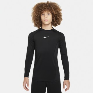 Nike Pro Dri-FIT jongenstop met lange mouwen - Zwart