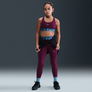 Nike Pro Dri-FIT legging met glanzende accenten voor meisjes - Rood