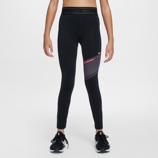 Nike Pro Dri-FIT legging met halfhoge taille voor meisjes - Zwart