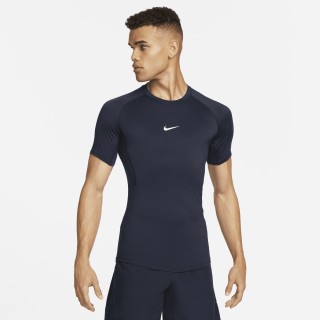 Nike Pro Dri-FIT strakke fitnesstop met korte mouwen voor heren - Blauw