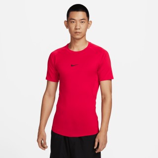 Nike Pro Dri-FIT strakke fitnesstop met korte mouwen voor heren - Rood