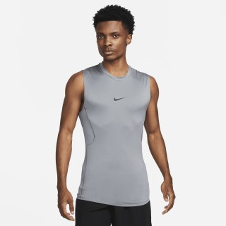 Nike Pro Dri-FIT strakke, mouwloze fitnesstop voor heren - Grijs