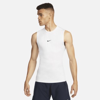 Nike Pro Dri-FIT strakke, mouwloze fitnesstop voor heren - Wit