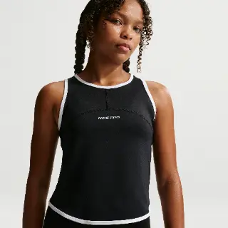 Nike Pro Dri-FIT tanktop voor meisjes - Zwart