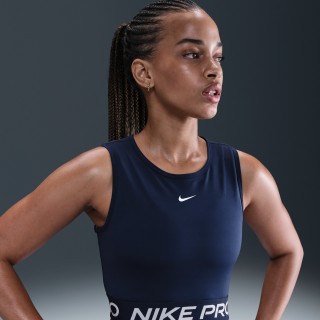 Nike Pro korte tanktop met Dri-FIT voor dames - Blauw
