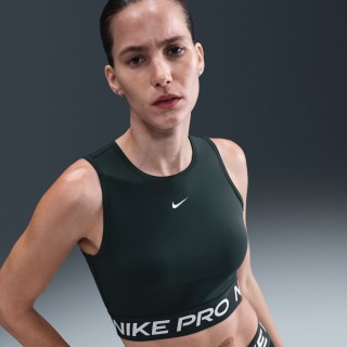 Nike Pro korte tanktop met Dri-FIT voor dames - Groen