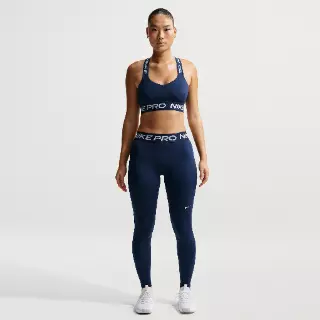 Nike Pro lange legging met halfhoge taille voor dames - Blauw