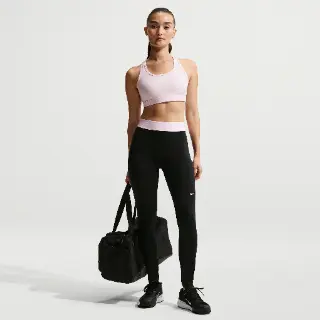 Nike Pro lange legging met halfhoge taille voor dames - Zwart