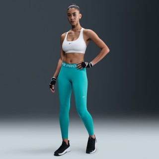 Nike Pro Legging met halfhoge taille en mesh vlakken voor dames - Groen