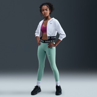Nike Pro legging met halfhoge taille voor meisjes - Groen