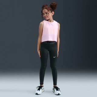 Nike Pro legging met halfhoge taille voor meisjes - Zwart
