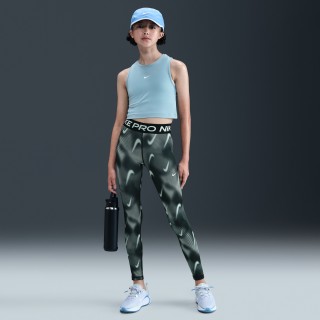 Nike Pro legging met halfhoge taille voor meisjes - Zwart
