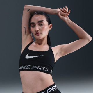 Nike Pro non-padded sport-bh met lichte ondersteuning - Zwart