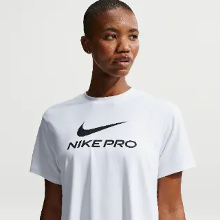 Nike Pro ruimvallend T-shirt voor dames - Wit