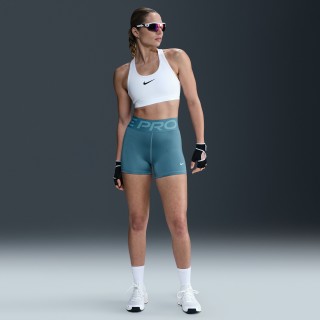 Nike Pro Sculpt bikeshorts met hoge taille voor dames (8 cm) - Blauw