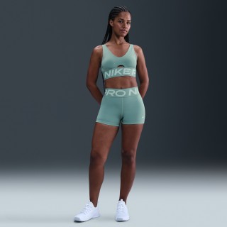 Nike Pro Sculpt bikeshorts met hoge taille voor dames (8 cm) - Groen