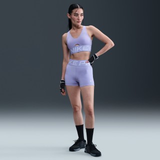 Nike Pro Sculpt bikeshorts met hoge taille voor dames (8 cm) - Paars