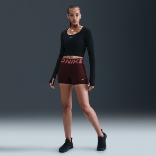 Nike Pro Sculpt bikeshorts met hoge taille voor dames (8 cm) - Rood