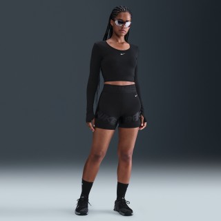 Nike Pro Sculpt Dri-FIT bikeshorts met hoge taille voor dames (13 cm) - Zwart