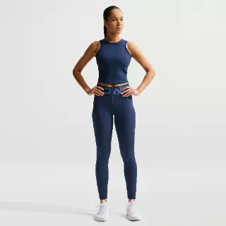 Nike Pro Sculpt lange legging met hoge taille voor dames - Blauw