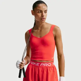 Nike Pro Sculpt padded sport-bh tanktop met medium ondersteuning - Rood