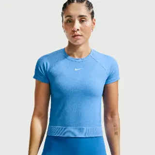 Nike Pro Seamless Dri-FIT T-shirt voor dames - Blauw