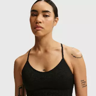 Nike Pro Seamless Padded sport-bh met lichte ondersteuning - Zwart