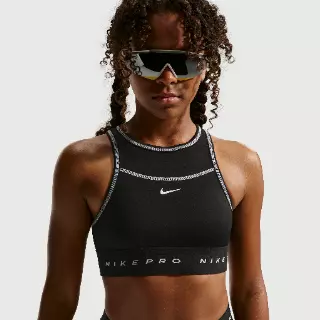 Nike Pro Swoosh Sport Pack sport-bh voor meisjes - Zwart