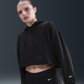 Nike Pro Therma-FIT oversized fleecehoodie voor dames - Zwart