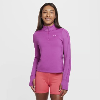 Nike Pro Therma-FIT top met korte rits voor meisjes - Paars