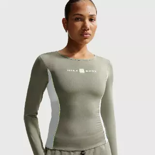 Nike Shox Top met lange mouwen voor dames - Grijs