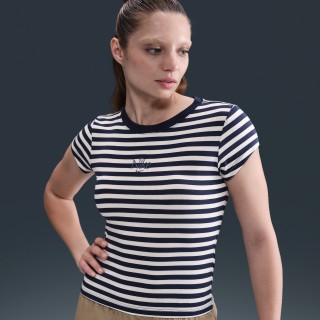 Nike Sportswear aansluitend T-shirt met strepen voor dames - Blauw