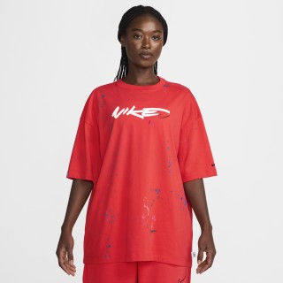 Nike Sportswear Breaking oversized T-shirt met korte mouwen voor dames - Rood
