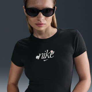 Nike Sportswear Chill Knit aansluitend T-shirt met graphic voor dames - Zwart